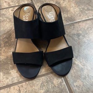 Black Wedge sandal